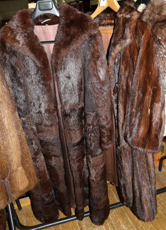 Brown mink coat